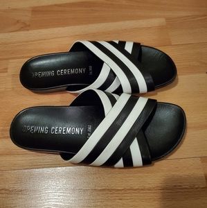 Opening ceremony leather slides